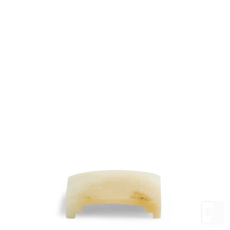 清中期 松下人物圖白玉墨床 | AN INSCRIBED WHITE JADE 'FIGURAL' INK-CAKE REST - 图6